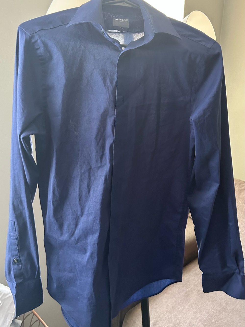 Madison Navy Blue Men's Dress Shirt